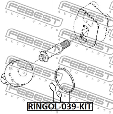 Uszczelka, filtr oleju FEBEST RINGOL-039-KIT