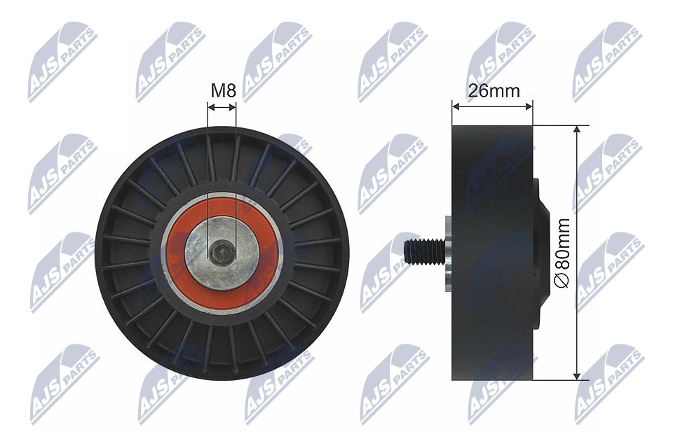 Rolka napinacza,pasek klinowy NTY RNK-CT-036