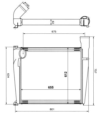 Chłodnica powietrza intercooler NRF 309375