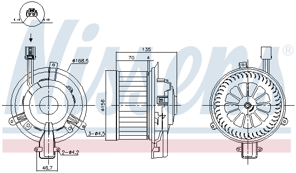 Wentylator wnętrza NISSENS 87825