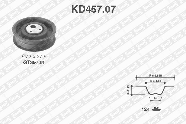 Zestaw paska rozrządu SNR KD457.07