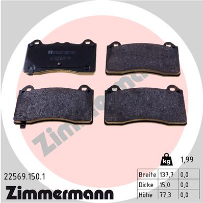Klocki hamulcowe ZIMMERMANN 22569.150.1