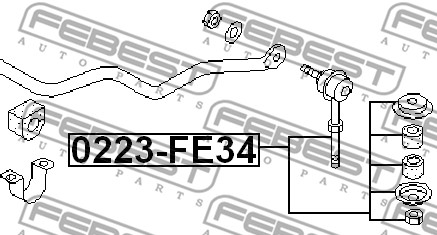 Łącznik stabilizatora FEBEST 0223-FE34