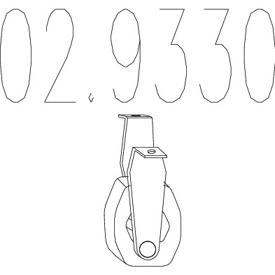 Wieszak ukladu wydechowego MTS 02.9330