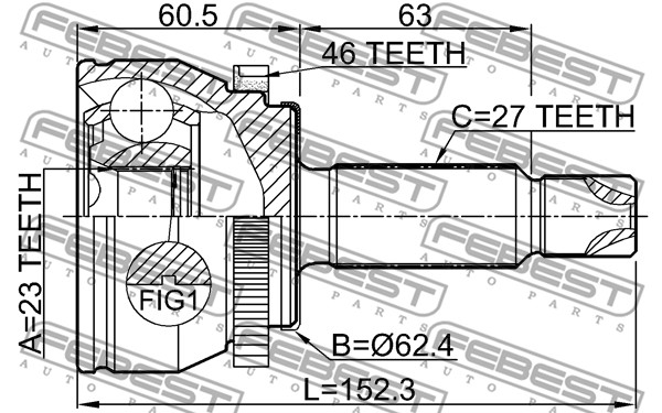 Przegub FEBEST 2210-SOULB2A46
