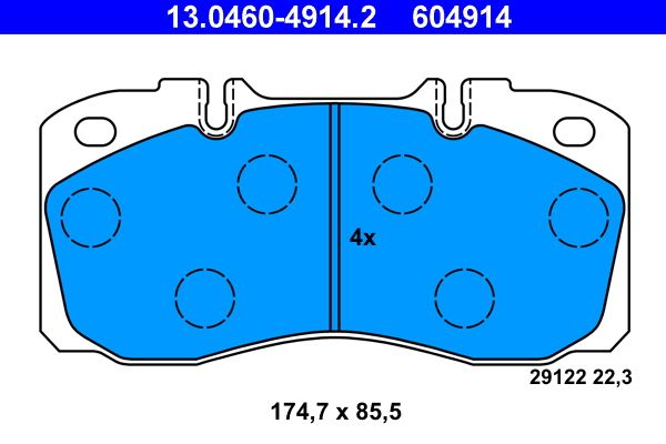 Klocki hamulcowe ATE 13.0460-4914.2