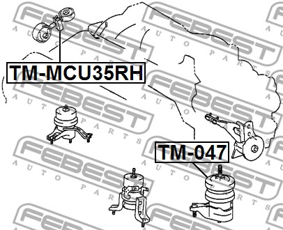 Poduszka silnika FEBEST TM-MCU35RH