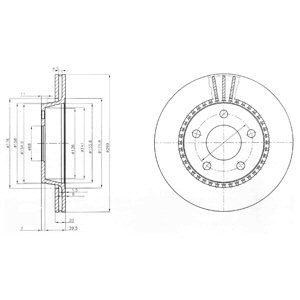 Tarcza hamulcowa DELPHI BG2519