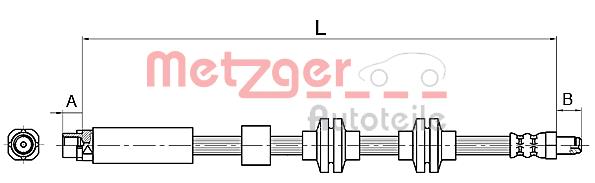 Przewód hamulcowy elastyczny METZGER 4110143