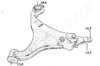 Wahacz zawieszenia koła JAPANPARTS BS-K03R