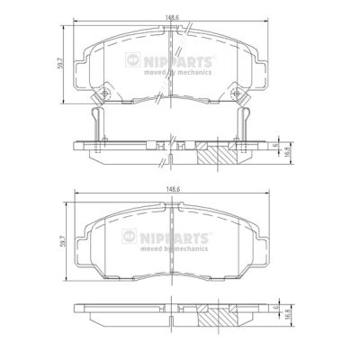 Klocki hamulcowe NIPPARTS J3604051