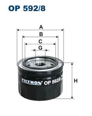 Filtr oleju FILTRON OP592/8