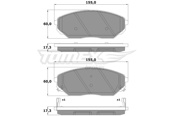 Klocki hamulcowe TOMEX BRAKES TX 15-53