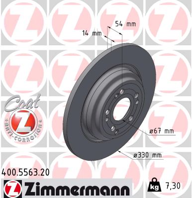 Tarcza hamulcowa ZIMMERMANN 400.5563.20