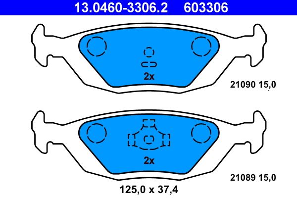 Klocki hamulcowe ATE 13.0460-3306.2
