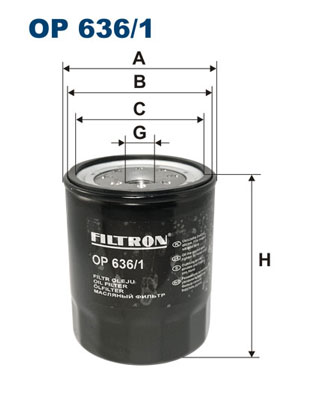 Filtr oleju FILTRON OP636/1