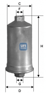 Filtr paliwa UFI 31.504.00