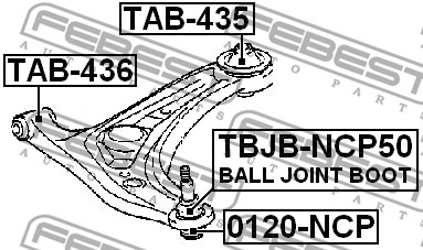Zestaw naprawczy przegubu FEBEST TBJB-NCP50