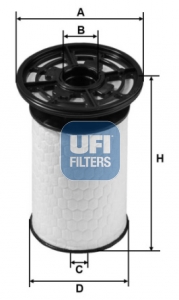 Filtr paliwa UFI 26.076.00