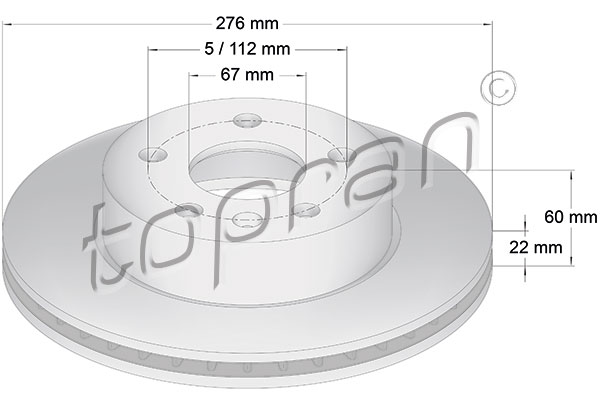 Tarcza hamulcowa TOPRAN 400 857