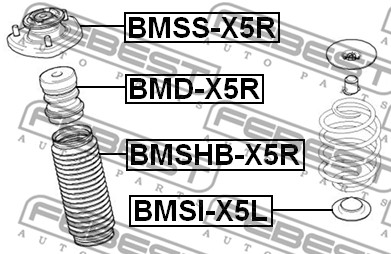 Dystans gumowy FEBEST BMD-X5R