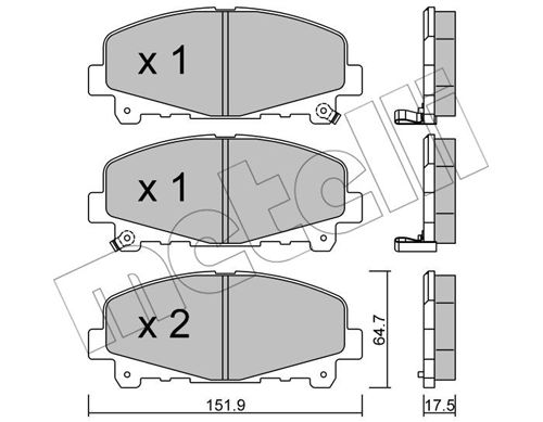 Klocki hamulcowe METELLI 22-0867-0