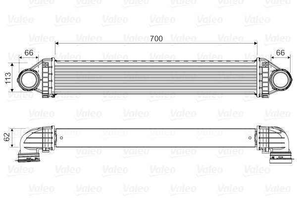 Chłodnica powietrza intercooler VALEO 818806
