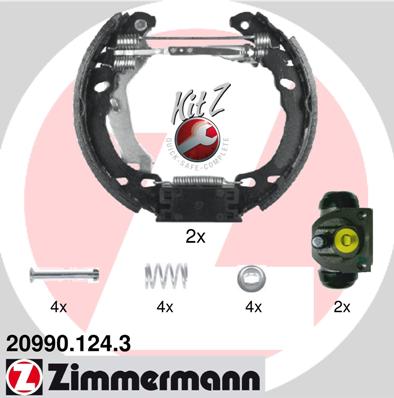 Szczęki hamulcowe ZIMMERMANN 20990.124.3