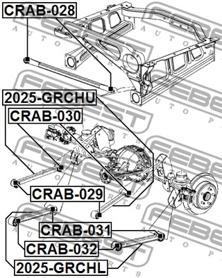 Tuleja wahacza FEBEST CRAB-029