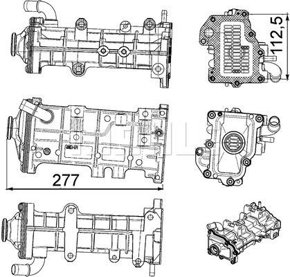 Chłodnica  recyrkulacji spalin MAHLE CE 23 000P