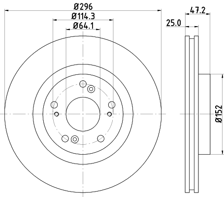 Tarcza hamulcowa HELLA 8DD 355 116-101