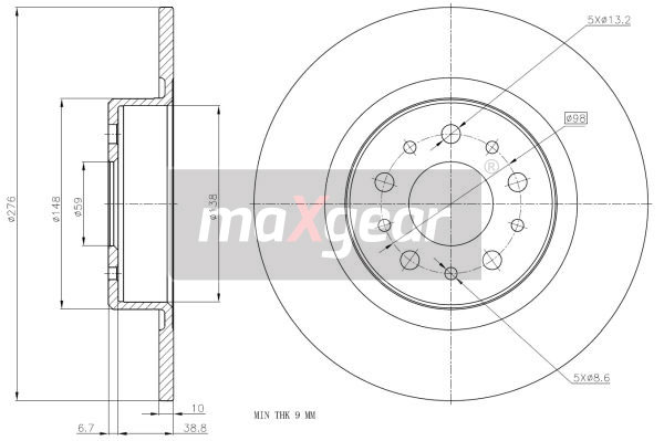 Tarcza hamulcowa MAXGEAR 19-0992