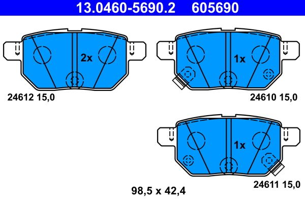 Klocki hamulcowe ATE 13.0460-5690.2