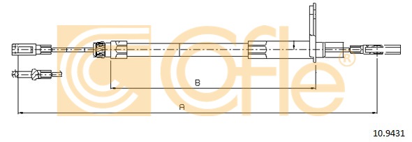 Linka hamulca ręcznego COFLE 10.9431
