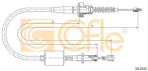 Cięgno sterowania sprzęgłem COFLE 18.2522
