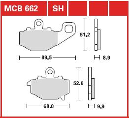 Klocki hamulcowe TRW MCB662
