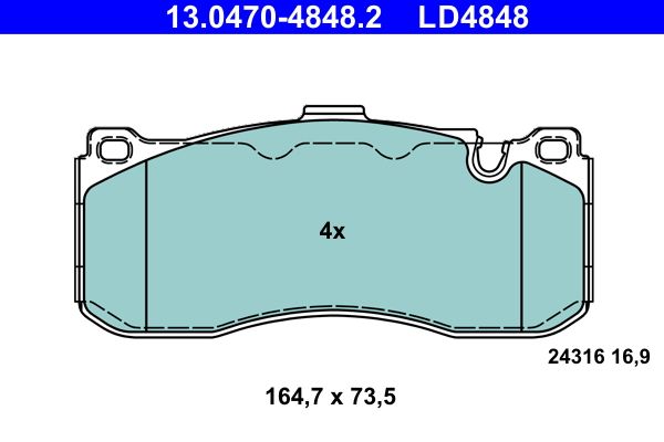 Klocki hamulcowe ATE 13.0470-4848.2