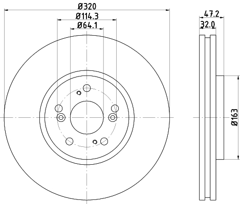 Tarcza hamulcowa HELLA 8DD 355 116-091