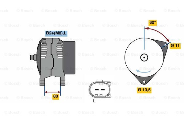 Alternator BOSCH 0 986 049 950
