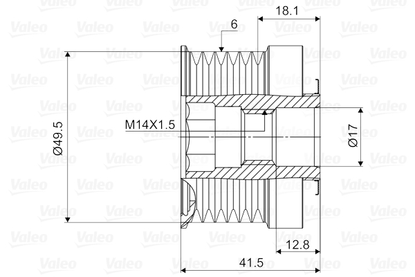 Sprzęgło alternatora VALEO 588054
