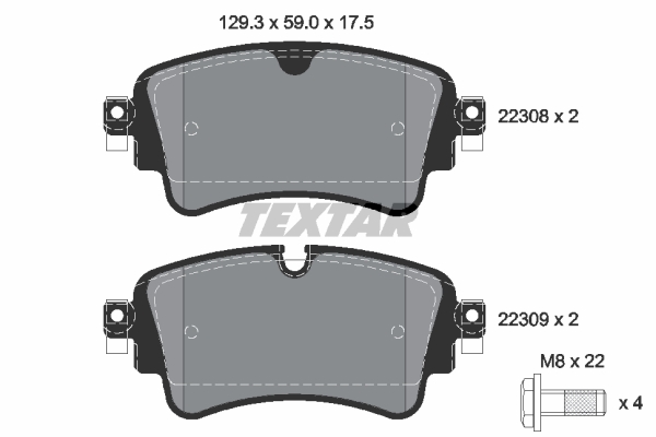 Klocki hamulcowe TEXTAR 2230801
