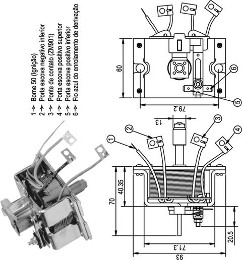 Elektromagnes rozrusznika MAGNETI MARELLI 940113050337