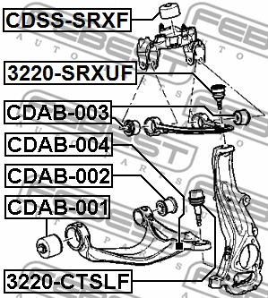 Tuleja wahacza FEBEST CDAB-003