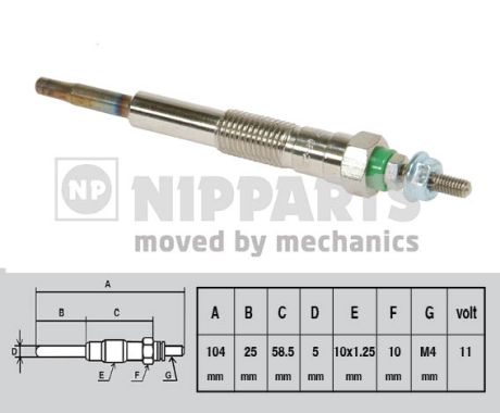 Świeca żarowa NIPPARTS J5712013