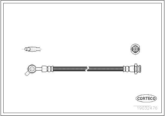 Przewód hamulcowy elastyczny CORTECO 19032476