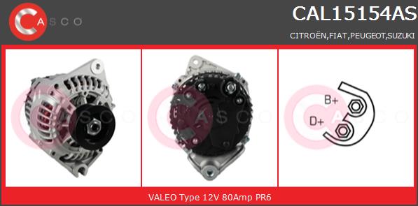 Alternator CASCO CAL15154AS