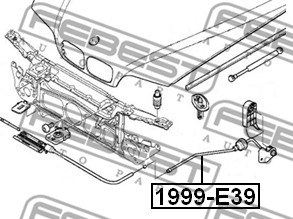 Cięgno zamka pokrywy komory silnika FEBEST 1999-E39