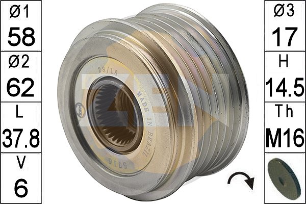 Sprzęgło alternatora ERA ZN5716