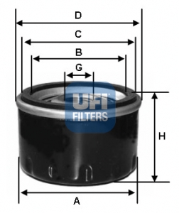 Filtr oleju UFI 23.480.00