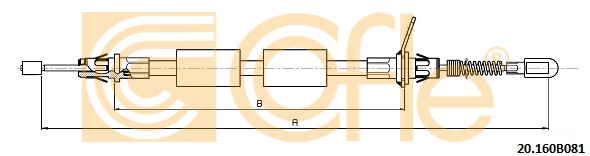 Linka hamulca ręcznego COFLE 20.160B081